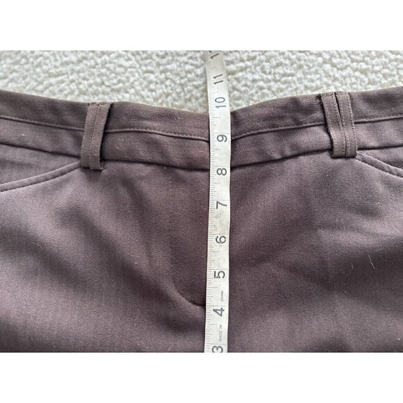 Van Heusen Studio Stretch Extensible Dark Brown Mid-Rise Straight Leg Pants Sz 4 - Picture 7 of 10